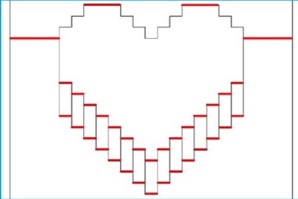 In mẫu trái tim 3D như hình (Nguồn: Internet)