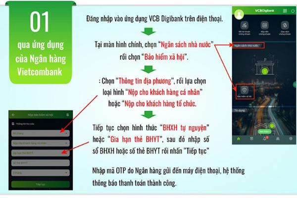 Cách mua BHYT qua App Vietcombank