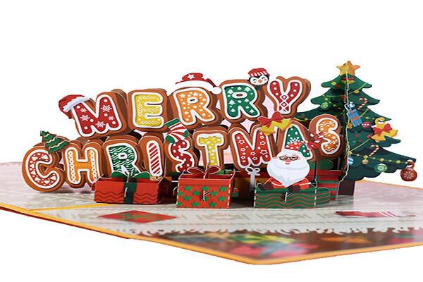 Thiệp 3D Giáng Sinh nhiều màu sắc (Nguồn: Internet) 