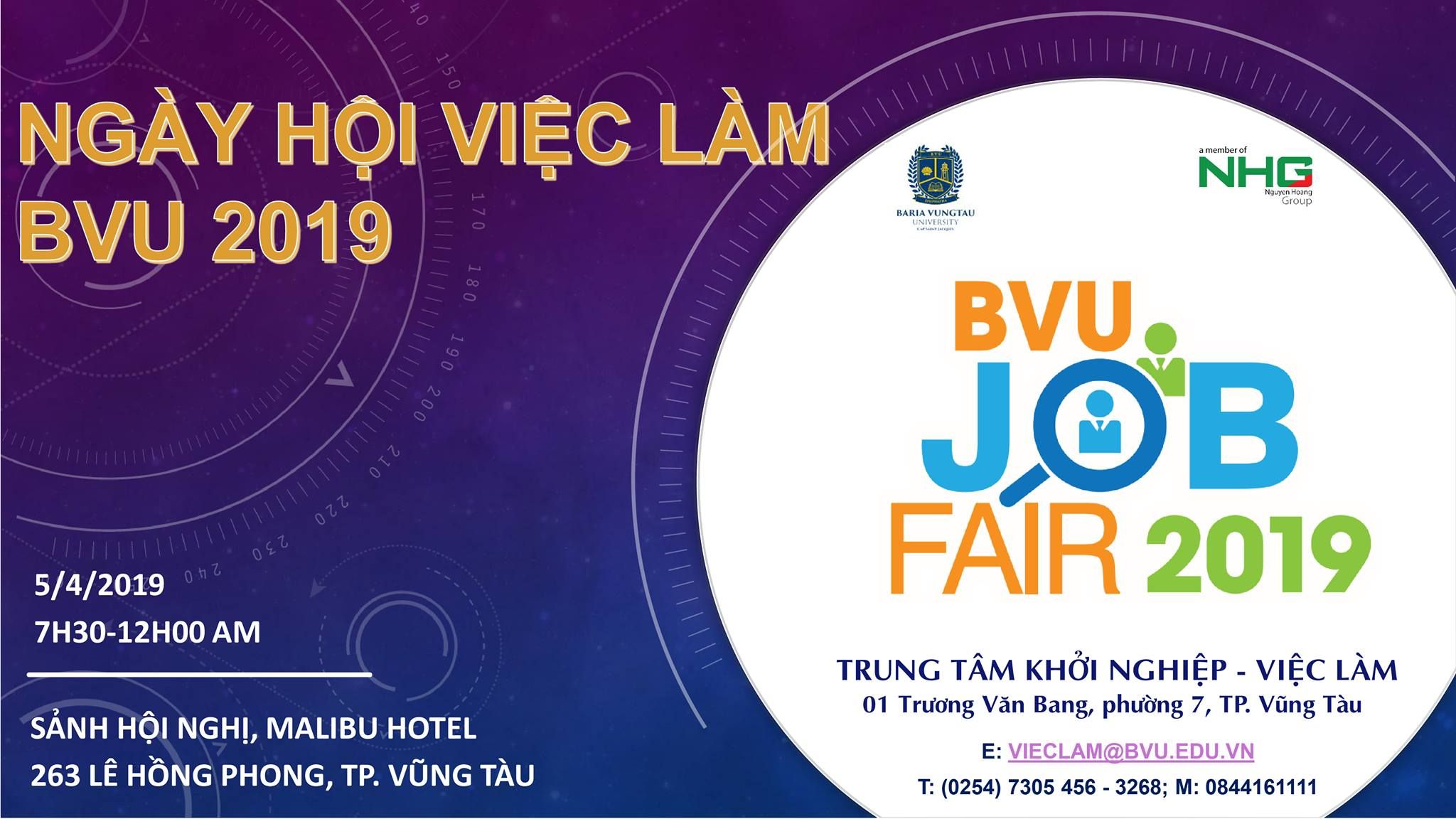 Ngày hội việc làm do trường Đại học Bà Rịa Vũng Tàu do tổ chức năm 2019
